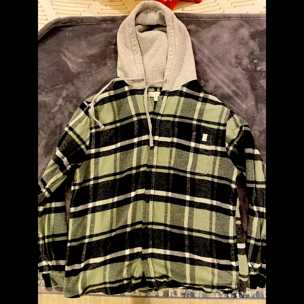 Flannel with hoodie
